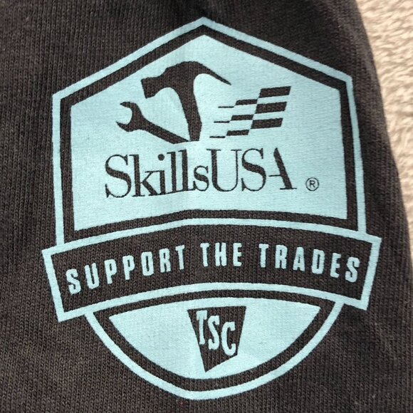 Carhartt Mens T-Shirt Size XXL Black Support The Trades Long Sleeve Loose Tee - Picture 9 of 11